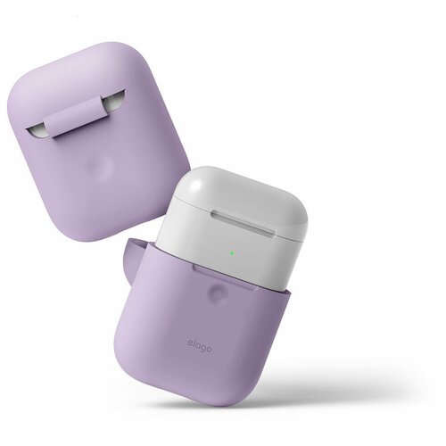 kingxbar silicone airpods case Чехол Elago для AirPods wireless Silicone case Lavender