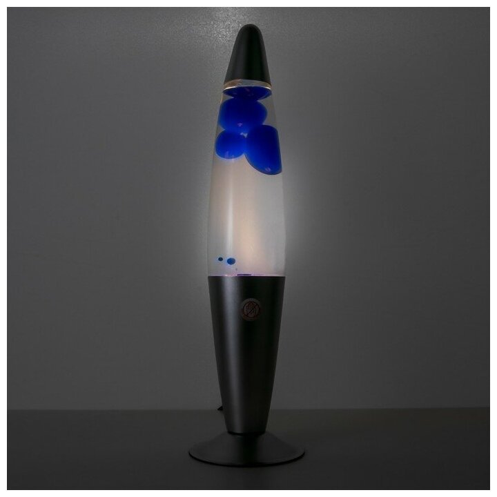 Подарки Лава лампа с синим воском (41 см) - фотография № 3
