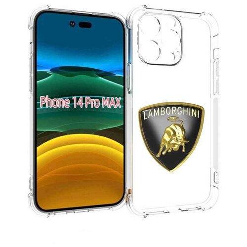 Чехол MyPads ламборгини-lambo-6 мужской для iPhone 14 Pro Max задняя-панель-накладка-бампер