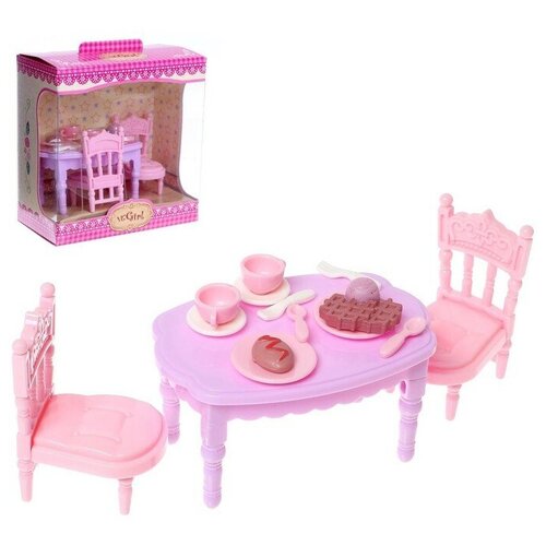 Набор мебели для кукол «Уют-2: обеденный стол» рыжий кот набор мебели обеденный стол принцессы 1417381 белый розовый