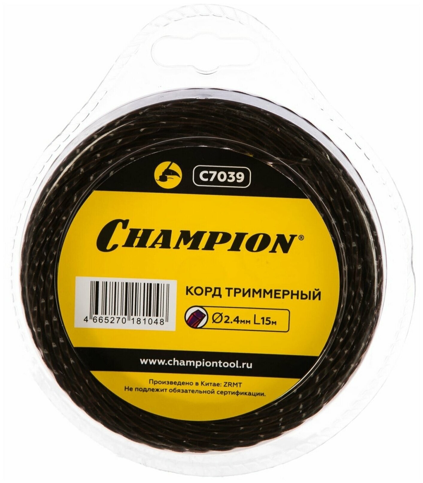 Леска для триммера Champion C7039 Magic 2.4mm x 15m