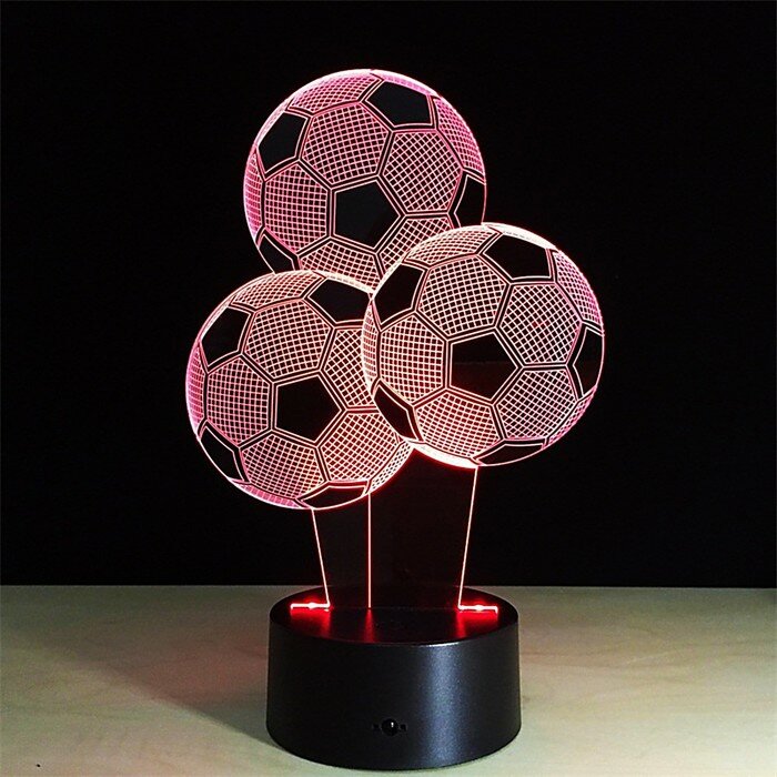 3D-лампа RISALUX Три мяча 2553962, 0.5 Вт, цвет арматуры: белый - фотография № 10