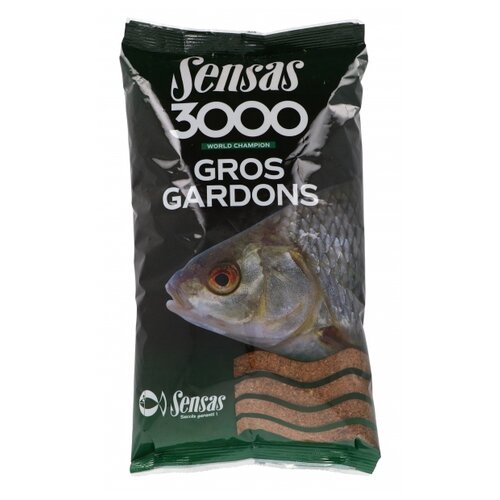 Прикормочная смесь Sensas 3000 GROS GARDONS, 1000 г, dark brown