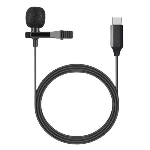 Петличный микрофон UN-203 Конденсаторный микрофон с выходом Type-C чистый звук шумоподавление Универсальный 15 метра черный 44900₽