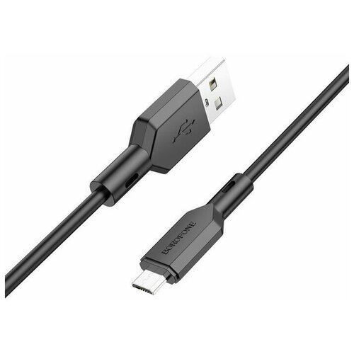 Borofone Кабель Borofone BX70, microUSB - USB, 2.4 А, 1 м, чёрный кабель borofone bx70 type c usb 3 а 1 м белый