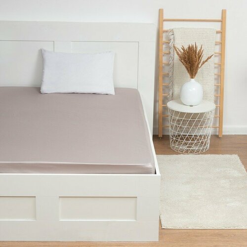 Простыня на резинке Silver cloud 160х200х25 см 100 хлопок мако-сатин 114гм2 1885₽