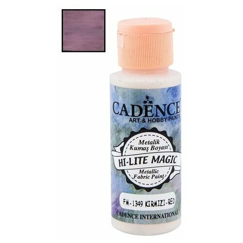 Краска для ткани Cadence Hi-Lite Magic Metallic Fabric Paint. Red FM-1349