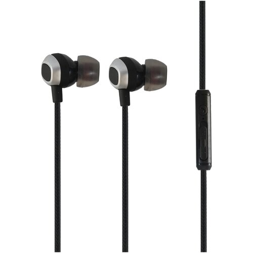 Наушники внутриканальные FaisON HP-114 Radian силикон микрофон кнопка ответа кабель 11м цвет чёрный серебряный 5900₽