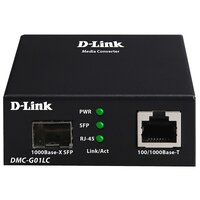 Медиаконвертер D-Link (DMC-G01LC/C1A) 1 port 100/1000Base-T, 1 port 100/1000Base-X SFP