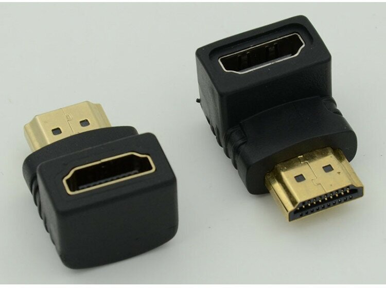 Адаптер аудио-видео 90 Deg, HDMI (m) (Г-образный) - HDMI (f) (Г-образный), ver 1.4 Noname - фото №4