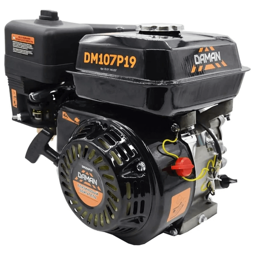Бензиновый двигатель DAMAN DM107P19, 7.07 л.с. двигатель daman dm104p20