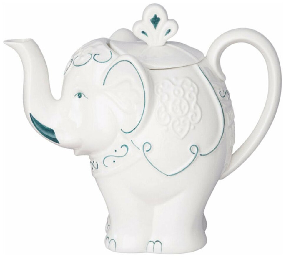 Чай Hilltop Подарок Цейлона 80г, чайник "Слон топаз" - фотография № 6