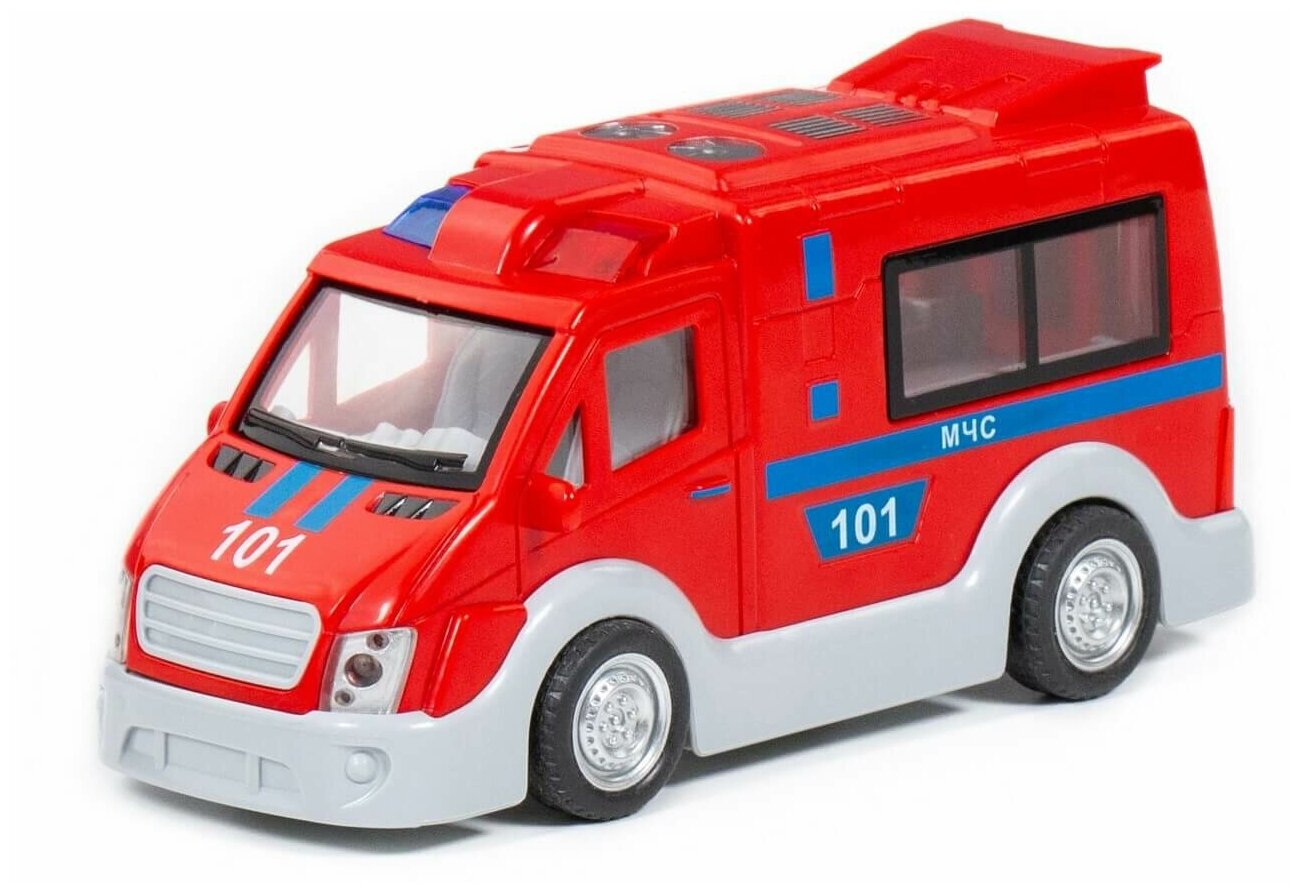 Микроавтобус Полесье МЧС (79671), 17.5 см, красный