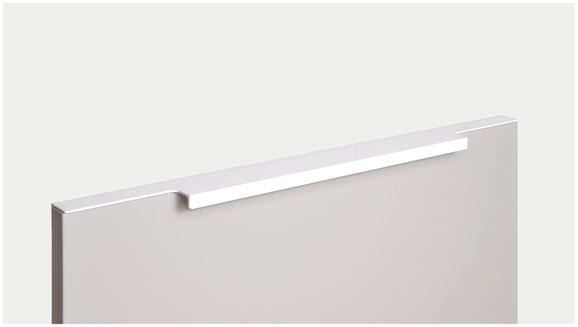 Мебельная ручка торцевая RAY, длина - 397 мм, установочный размер - 320 мм, цвет - Белый, RT109W - фотография № 2