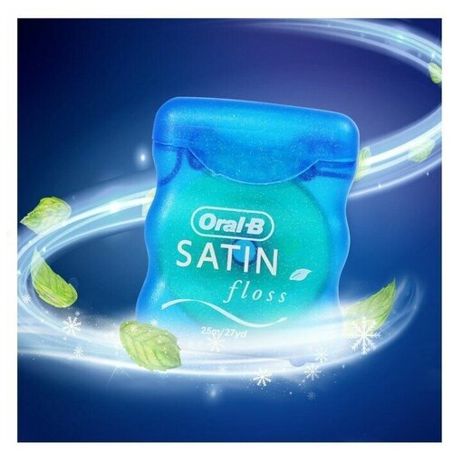 Зубная нить Satin floss, с мятным вкусом, 25 м