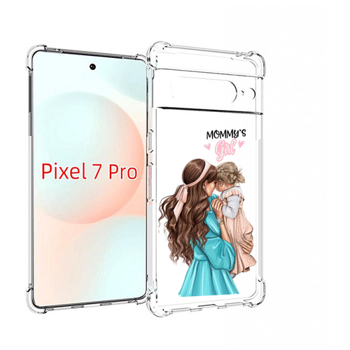 Чехол MyPads Мама-девочки женский для Google Pixel 7 Pro задняя-панель-накладка-бампер