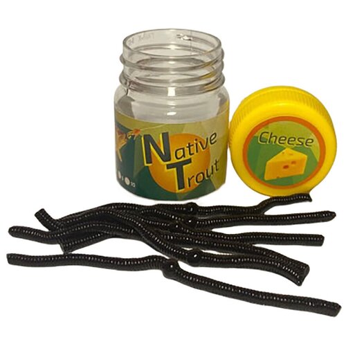 Силиконовая приманка Доширак , Fish Season 105мм , Цвет Черный (061) , Ароматизатор Сыр , 6шт/уп