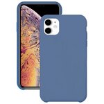 Силиконовый чехол для Apple iPhone 11 / Защитный чехол для мобильного телефона Эпл Айфон 11 с покрытием Софт Тач / Защитный силикон кейс для смартфона / Премиум покрытие Soft touch (Синий) - изображение