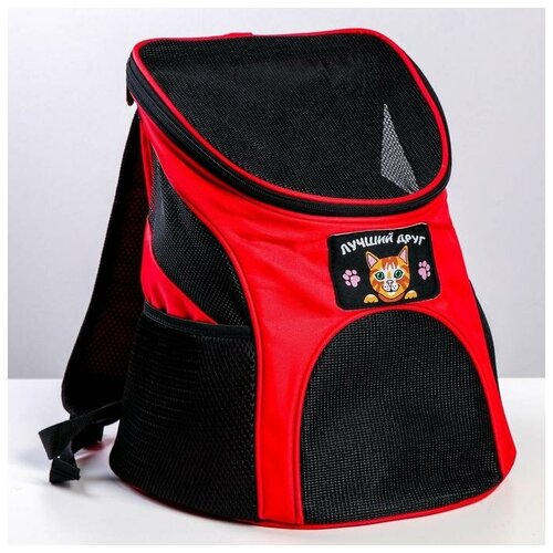 Рюкзак для переноски животных ТероПром 4983427 «Лучший друг» 31х23х30 см