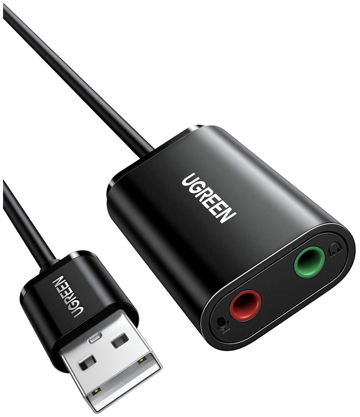 Аудиоадаптер Ugreen USB A 2.0 - AUX Jack 3.5 мм (f)