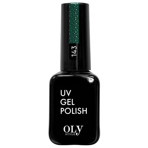 Olystyle гель-лак для ногтей UV Gel Polish, 10 мл, 143 мерцающий темно-зеленый