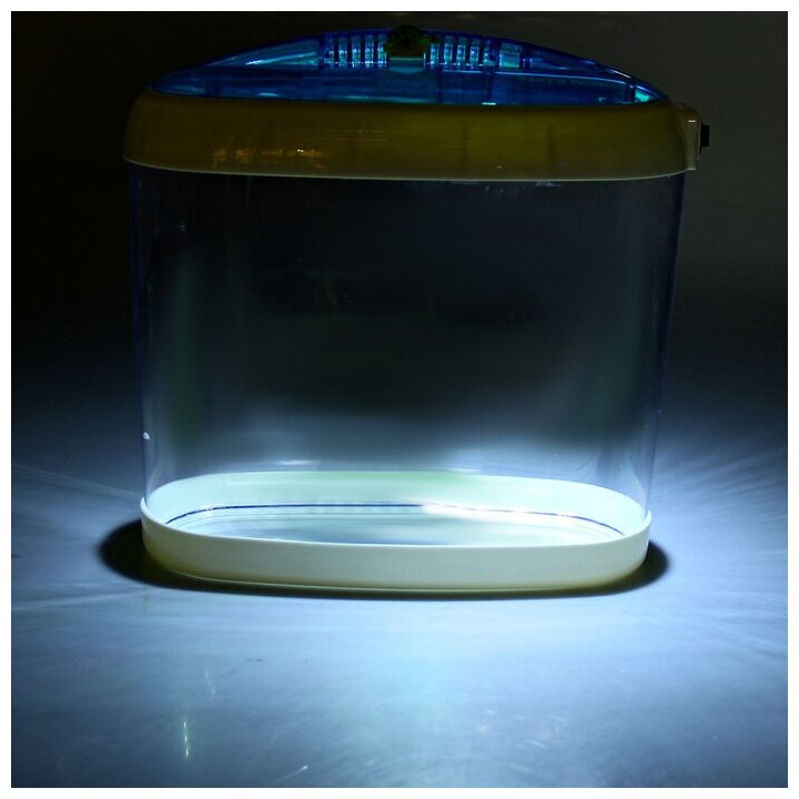 Аквариум настольный, с подсветкой LED и календарем кормлений, 4,4 л 1303460 - фотография № 2