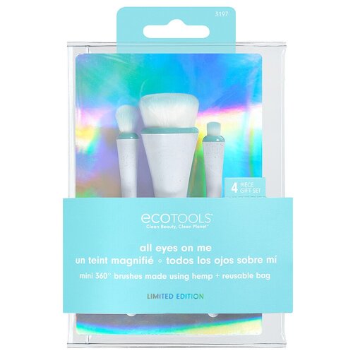 Набор кистей для макияжа со сменными насадками EcoTools Interchangeables Blush + Glow, 3шт. кисть круглая для тональной основы с плоским срезом manly pro к17 1 шт