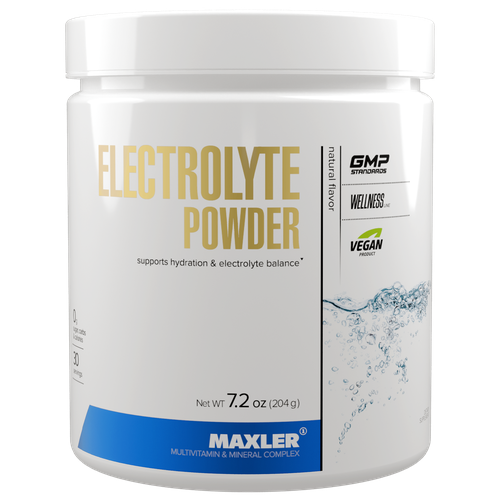фото Предтренировочный комплекс maxler electrolyte powder натуральный 204 г 350 мл