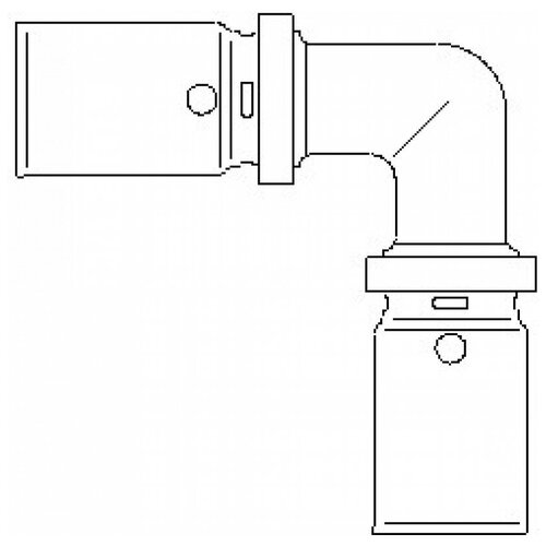 Прессовый угольник Oventrop 90 градусов 20 х 20 мм, 1512845