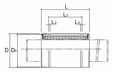 Линейный подшипник LM10-UU TECHNIX — фото 1