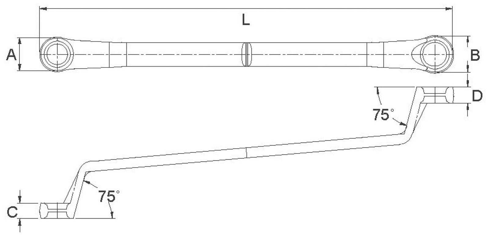 Licota AWT-EBS3236 Ключ накидной 32х36 мм - фото №2