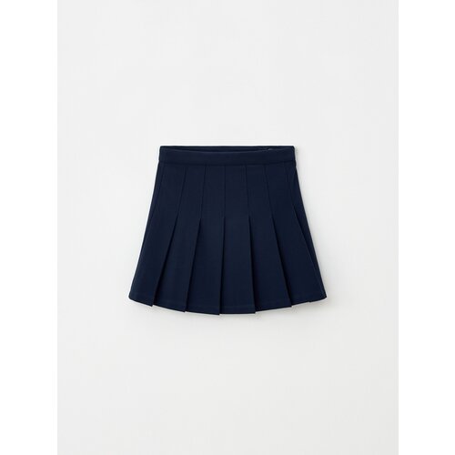 фото Школьная юбка sela, плиссированная, мини, размер 140, синий