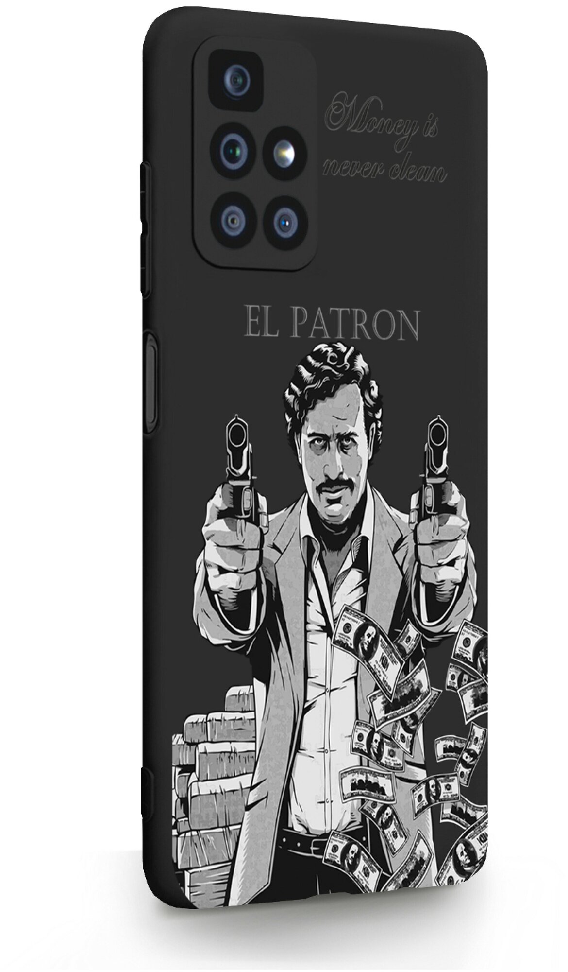 Черный силиконовый чехол для Xiaomi Redmi 10 El Patron Pablo Escobar Пабло Эскобар для Сяоми Редми 10