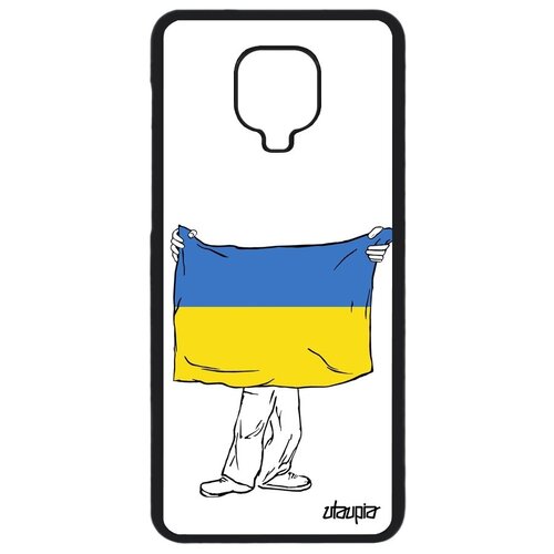 фото Стильный чехол на мобильный // xiaomi redmi note 9 pro // "флаг украины с руками" государственный туризм, utaupia, белый