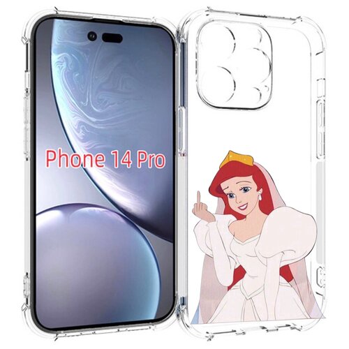 Чехол MyPads принцесса-Русалочка-Ариель женский для iPhone 14 Pro задняя-панель-накладка-бампер