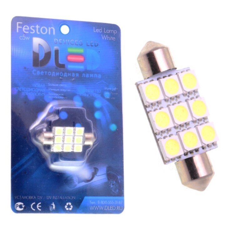 Автомобильная светодиодная лампа C5W FEST 41мм SV8,5 - 9 SMD