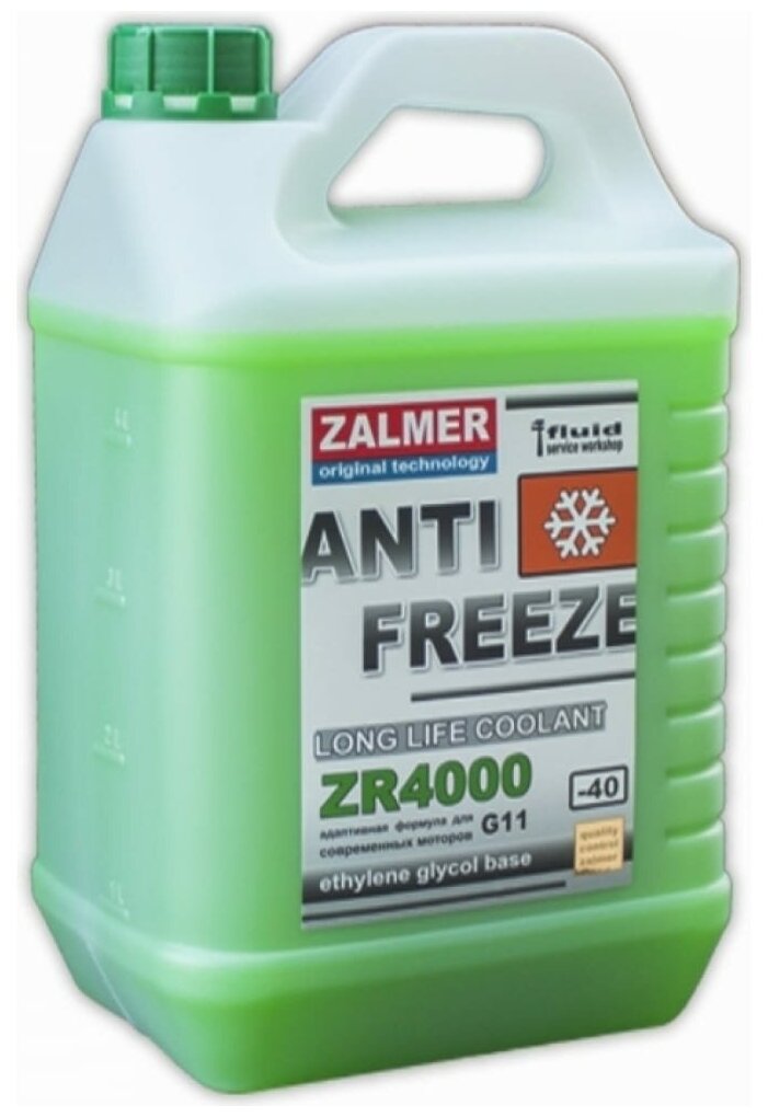 Антифриз ZALMER Antifreeze ZR4000 LLC G11 зеленый -40С 5кг ZR40G005