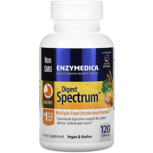 Enzymedica Digest Spectrum™ (полная формула для лечения пищевой непереносимости) 120 капсул (Enzymedica)