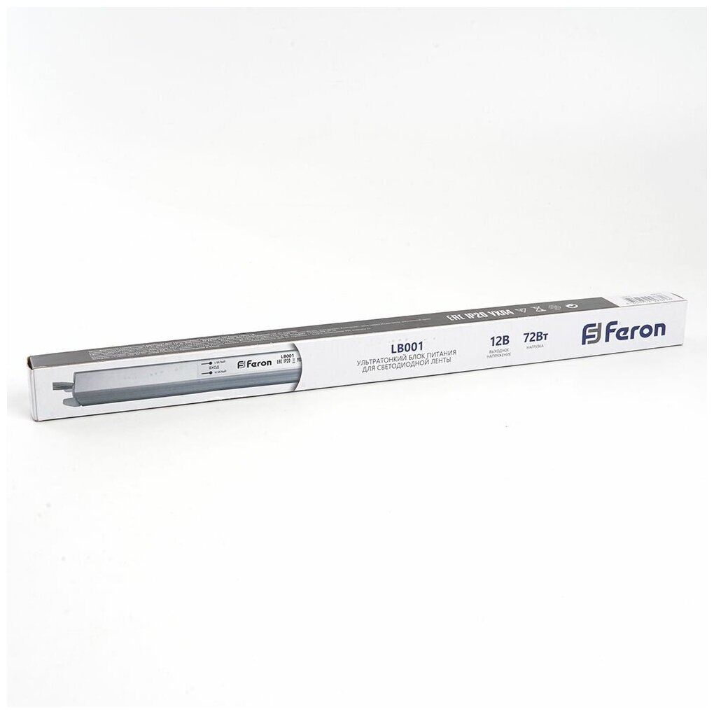 Блок питания для светодиодной ленты Feron LB001 12V 72W IP20 6A / - фото №4