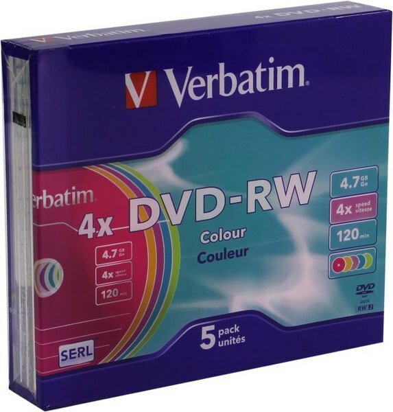 Dvd-rw Disc Verbatim 4.7Gb 4x (уп. 5 шт) (43563)