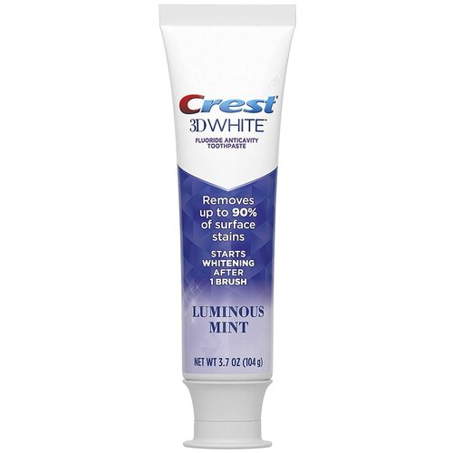 Crest 3D White Luminous Mint  Отбеливающая зубная паста 104 грамм