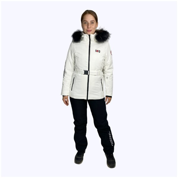 Комплект с брюками Snow Headquarter для сноубординга, зимний, карманы, капюшон, мембранный, утепленный