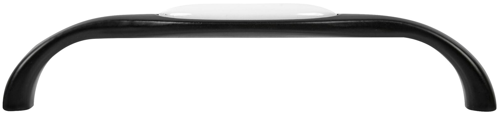 Ручка-скоба L004.128BL 128 мм, цвет чёрный/белый - фотография № 2