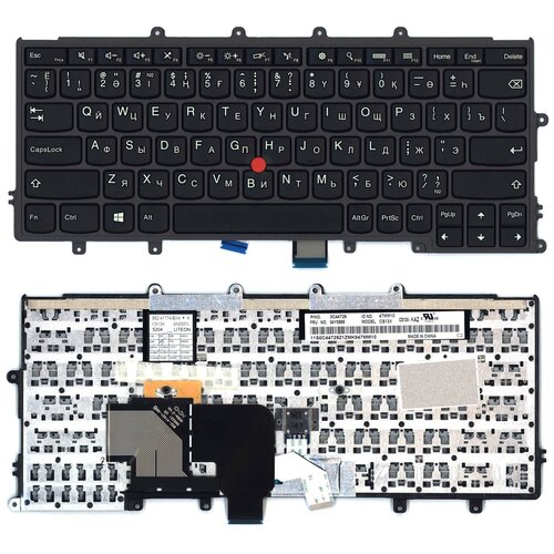 Клавиатура для ноутбука Lenovo X240i X250 X260 X270 черная без подсветки 1540₽