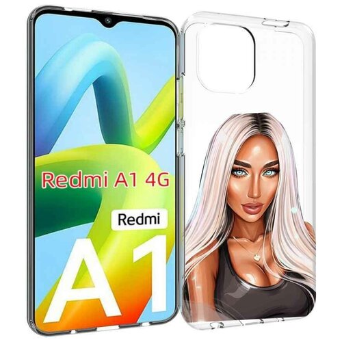 Чехол MyPads Блондинка женский для Xiaomi Redmi A1 задняя-панель-накладка-бампер