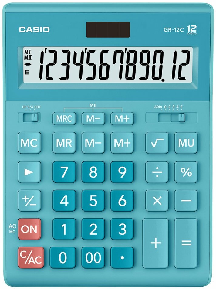 Калькулятор настольный Casio GR-12C-LB-W-EP 12 разрядов 250441 (1)