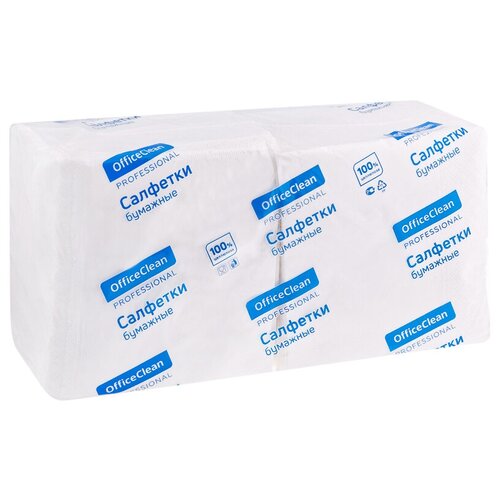 OfficeClean Салфетки бумажные OfficeClean Professional, 2 слойн, 33*33см, белые, 200шт, 2 шт.