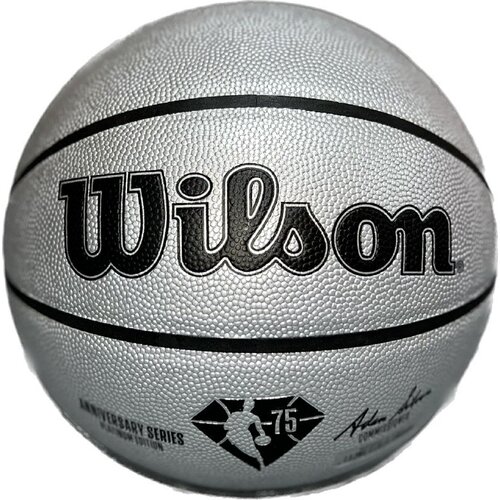 Баскетбольный мяч Wilson NBA AUTOGRAPH PLATINUM EDITION. Размер 7. Platinum. Indoor/Oudoor мяч баскетбольный wilson nba gold edition wtb3403xb р 7 золотой