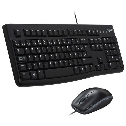 Комплект клавиатура + мышь Logitech Desktop MK120, черный