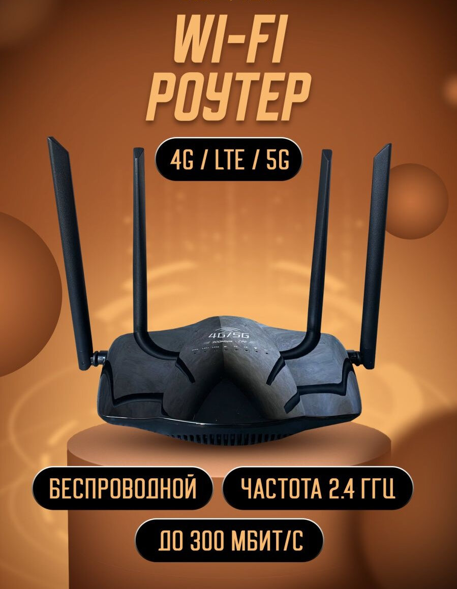 Роутер беспроводной 4G LTE / WI-FI с сим картой